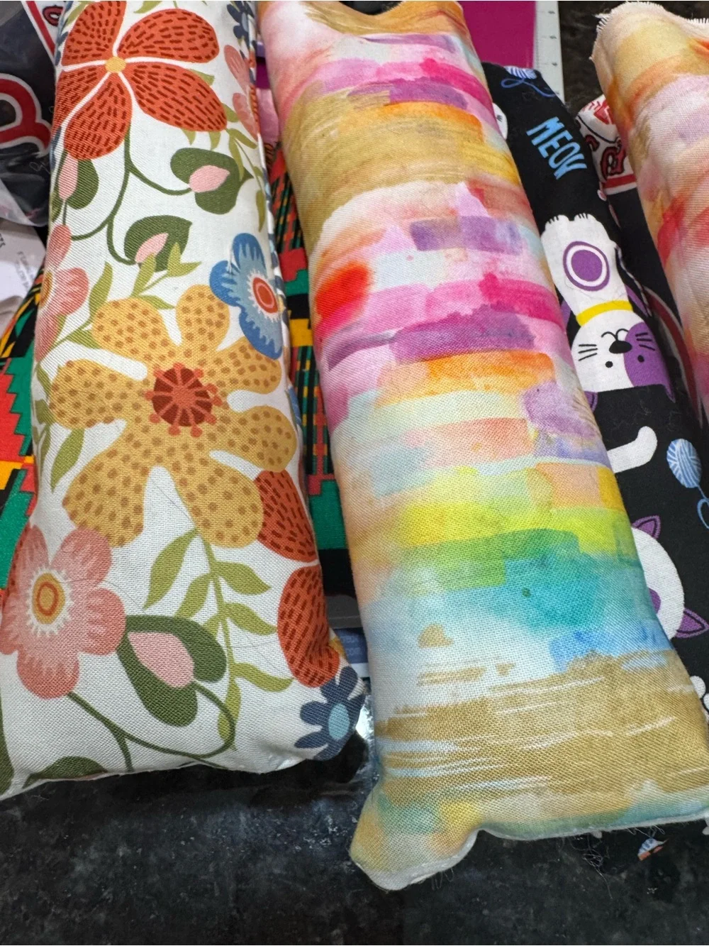 Handmade AsPrinted Catnip Kicker Toys - Floral, Paw . Perfect for playful cats